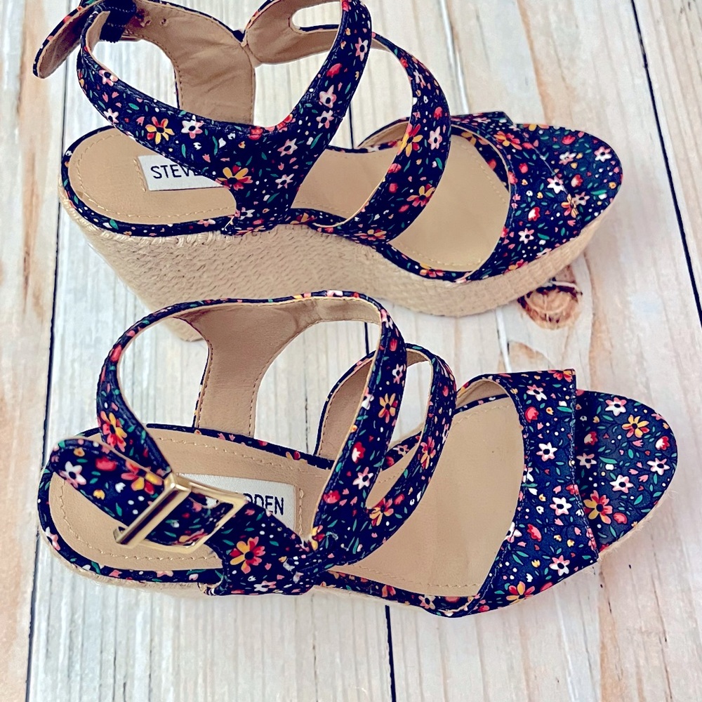 Steve Madden Jenny floral wedge platform espadrilles - Picture 2 of 4